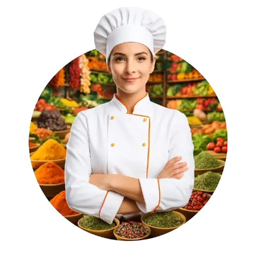 A chef folding arm